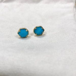 Kendra Scott Taylor Gold/turquoise studs